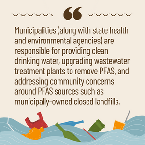 Illustrated polluted water with quote from the article