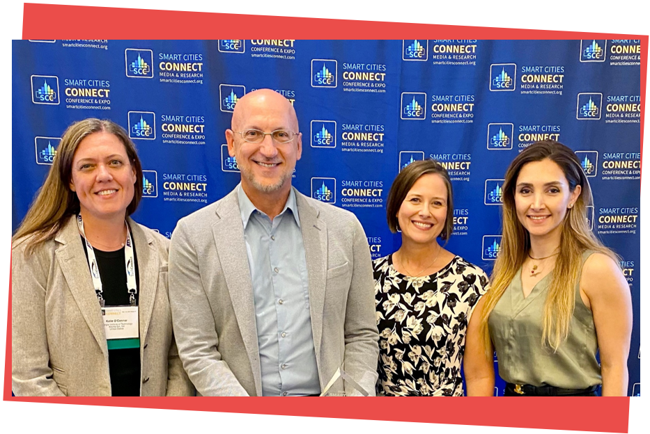 Katie O'Connor, and Georgia Tech researchers John Taylor and Neda Madi were on hand to accept the 2024 Smart 20 award.