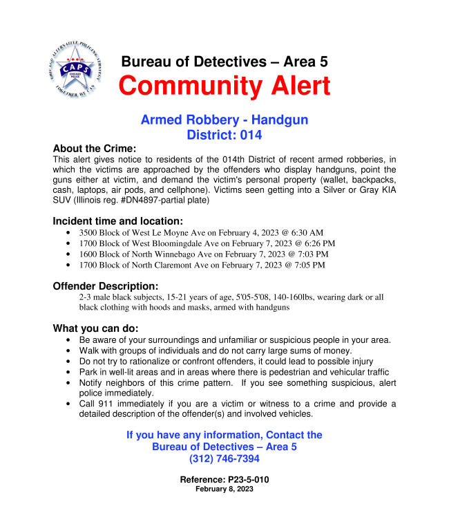 32nd Ward Newsletter Update February 10, 2023