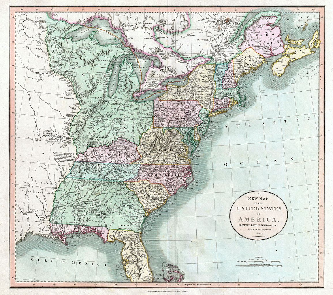 map of United States 1806