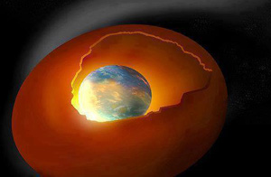 Earth inside an egg