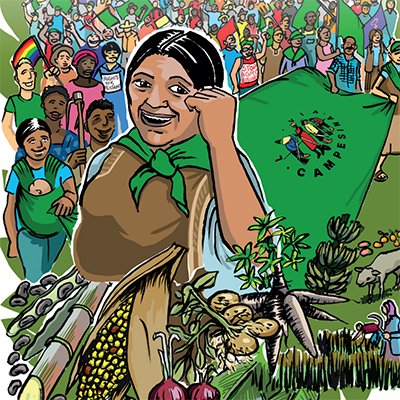 Booklet illustrated cover by La Campesina