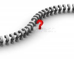 Line of question marks