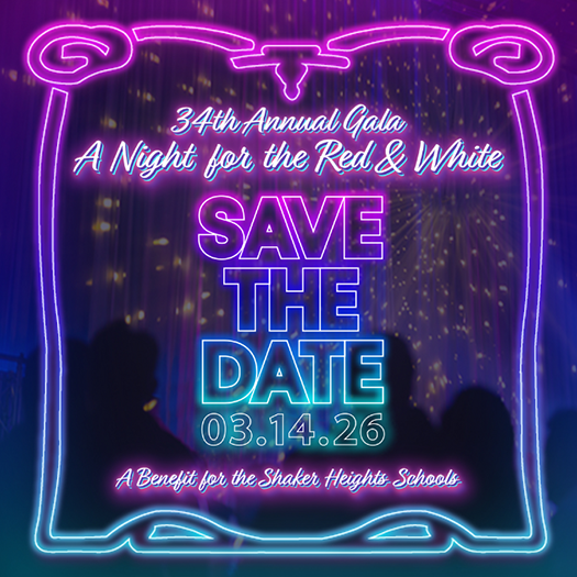 This blue and purple graphic says Save the Date.