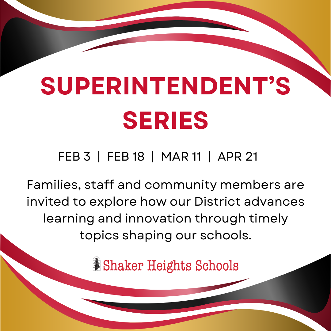 This white, black and yellow graphic says Superintendent's Series.