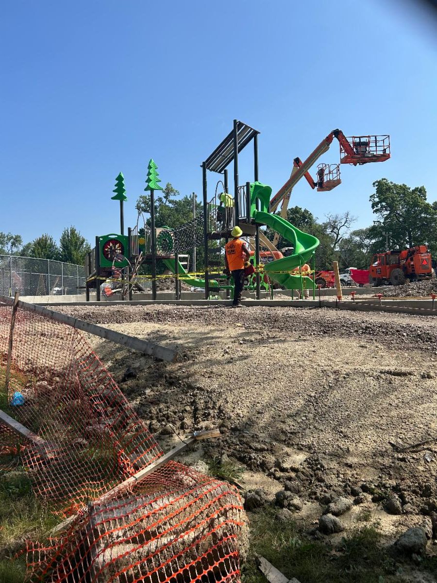 This is a picture of playground equipment at Ludlow.