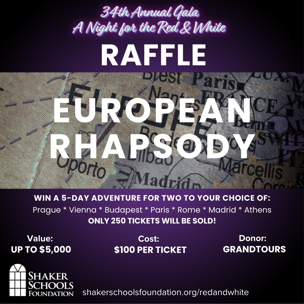 This graphic says Raffle - European Rhapsody