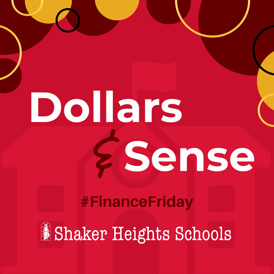 This red graphic says "Dollars and Sense, #FinanceFriday"