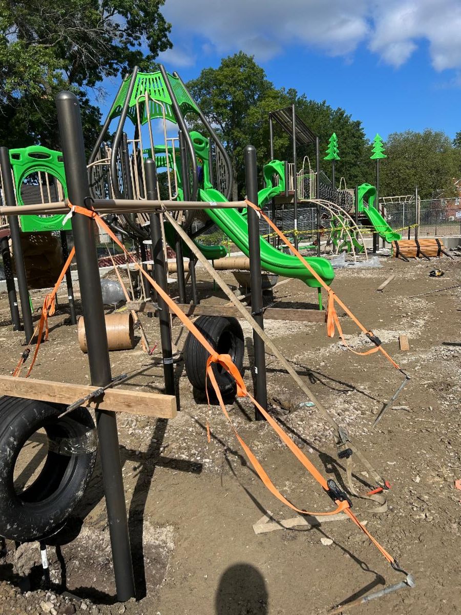 This is a picture of playground equipment at Ludlow.
