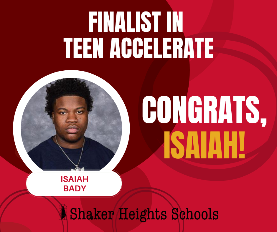 This graphic has a picture of Isaiah Bady.