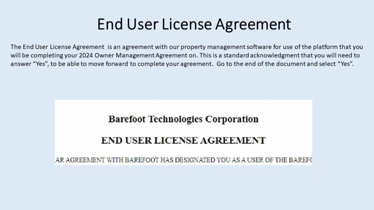 2024 Owner Management Agreement Tutorial