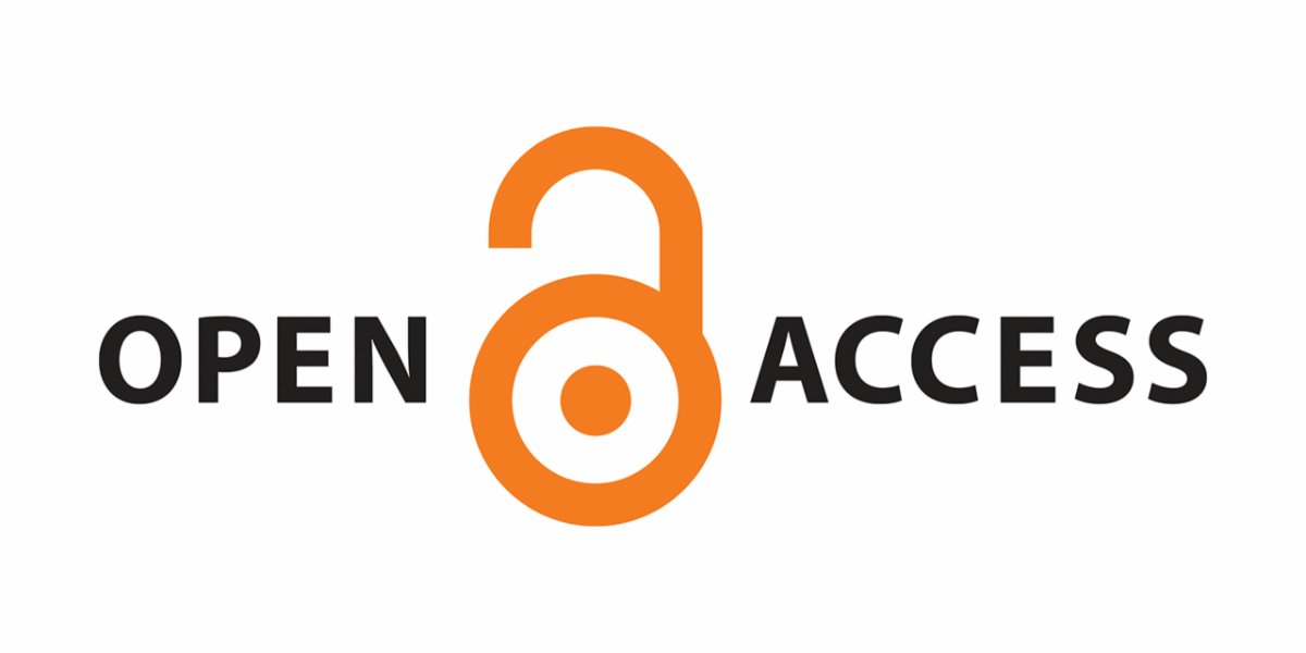 Unlocked lock with the text open access.