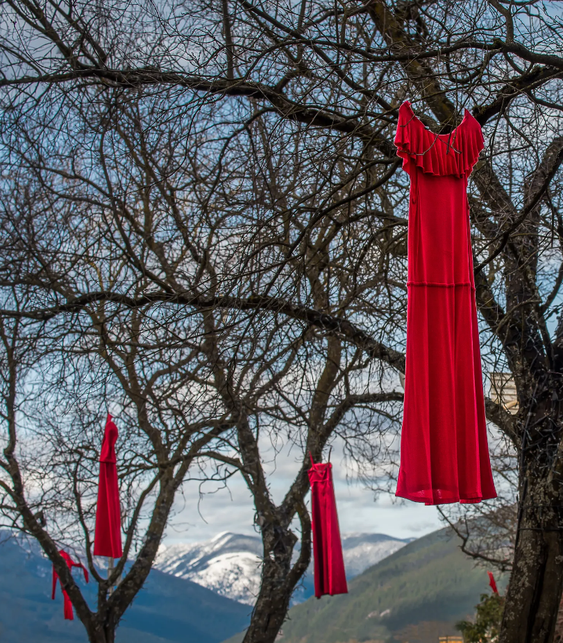 Red Tree Dress Red Dress Day