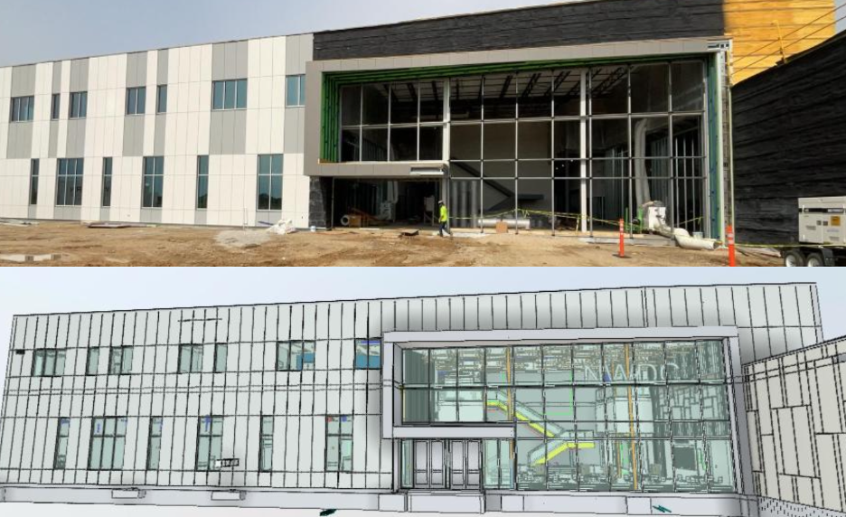 Northland Workforce Development Center Rendering and Building progress
