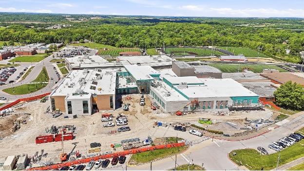 aerial construction photo of PCHS Phase 2 project