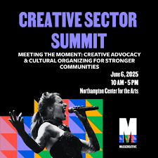 Three people smiling and standing together indoors, holding a poster that reads “Creativity Strengthens.” From left to right: Dr. Annis Sengupta in a white polka dot dress, Lafayette Cruise in a navy blazer and pink shirt, and Abbey Judd in a colorful floral shirt with black pants.