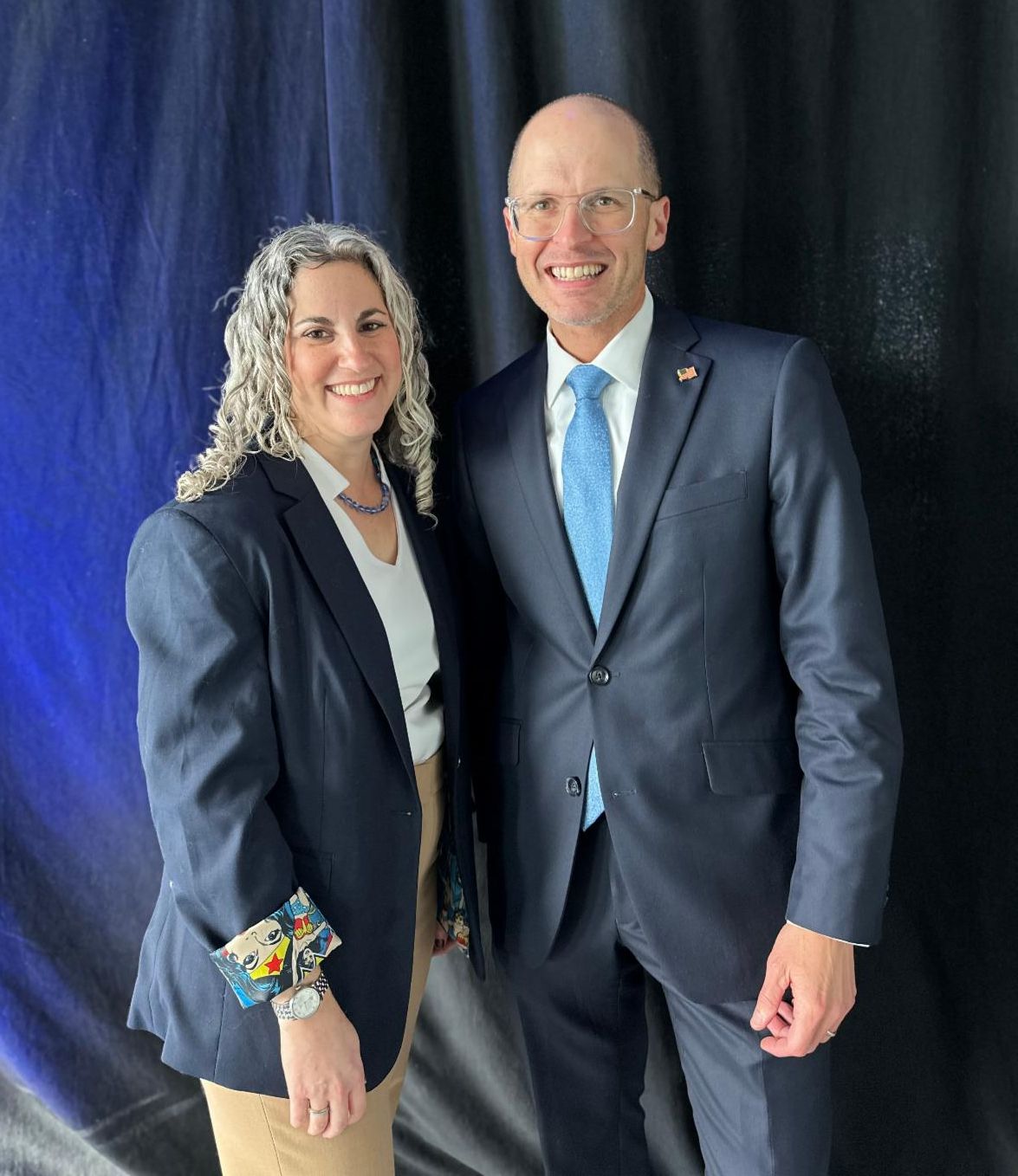 Standing from left to right Lizzi Weyant MAPC Executive Director and Adam Chapdelaine MMA Executive Director and CEO.