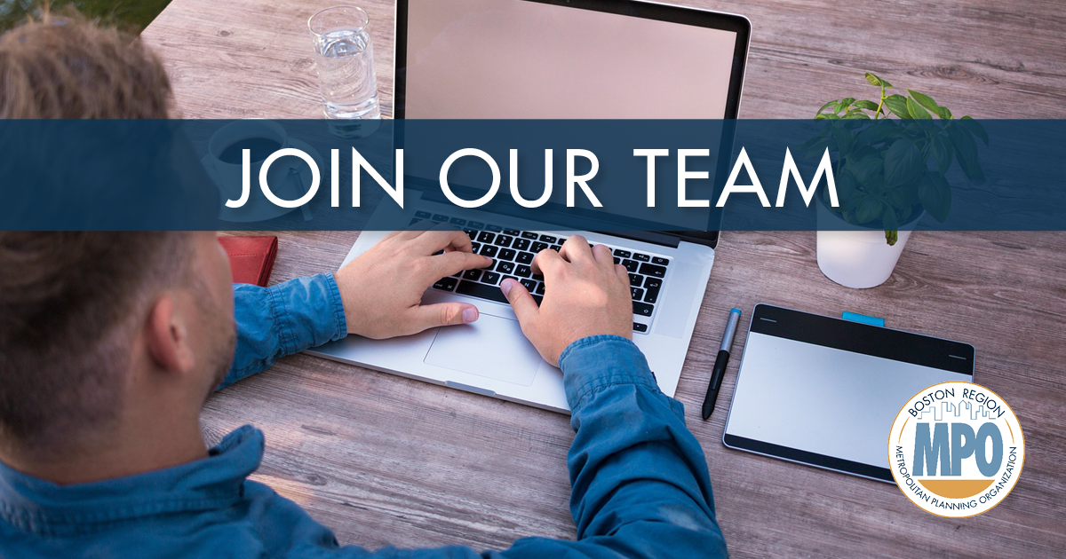 Image of a man typing on a laptop. Text says Join our team. The MPO logo is also on the graphic.