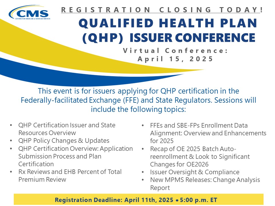Plan Year (PY) 2026 Qualified Health Plan (QHP) Issuer Conference