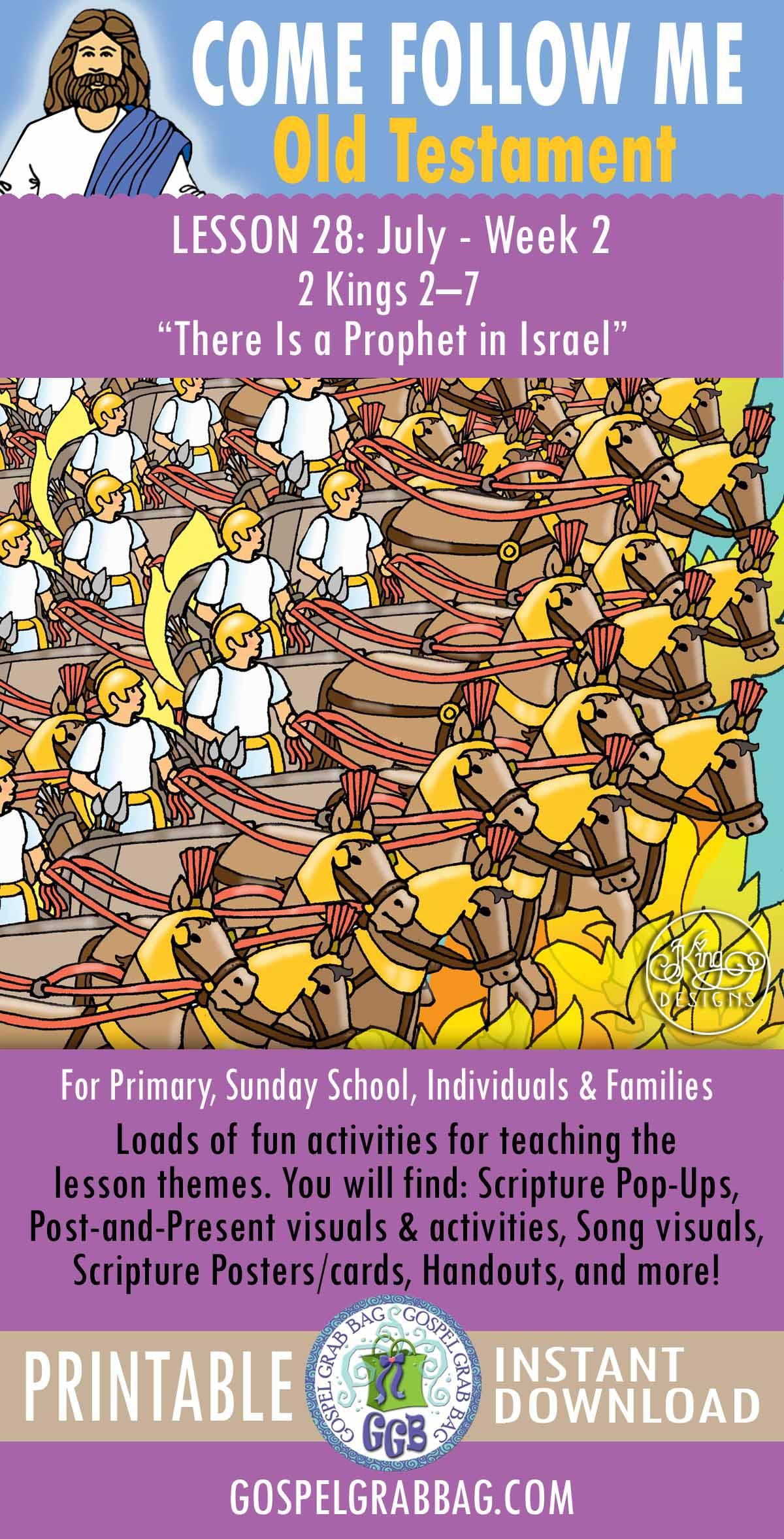 COME FOLLOW ME Old Testament JULY 2022 Activities, Songs, Scripture