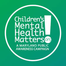 Logo for Childrens Mental Health Matters on Green Background 