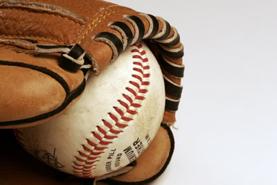 Photo of a baseball and glove
