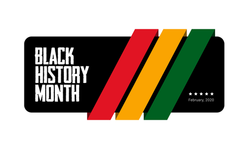 Black History Month green_ yellow and red stripes banner template. African-American History Month - February -celebration of the important contribution of black people to culture_ science and history.