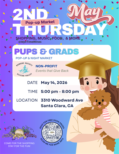 May 14 ~ 2nd Thursday Night Market ~ Pups & Grads_Image