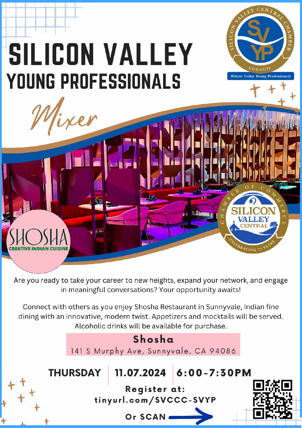 SVYP Networking Mixer November 7th @ Sosha in Sunnyvale_image