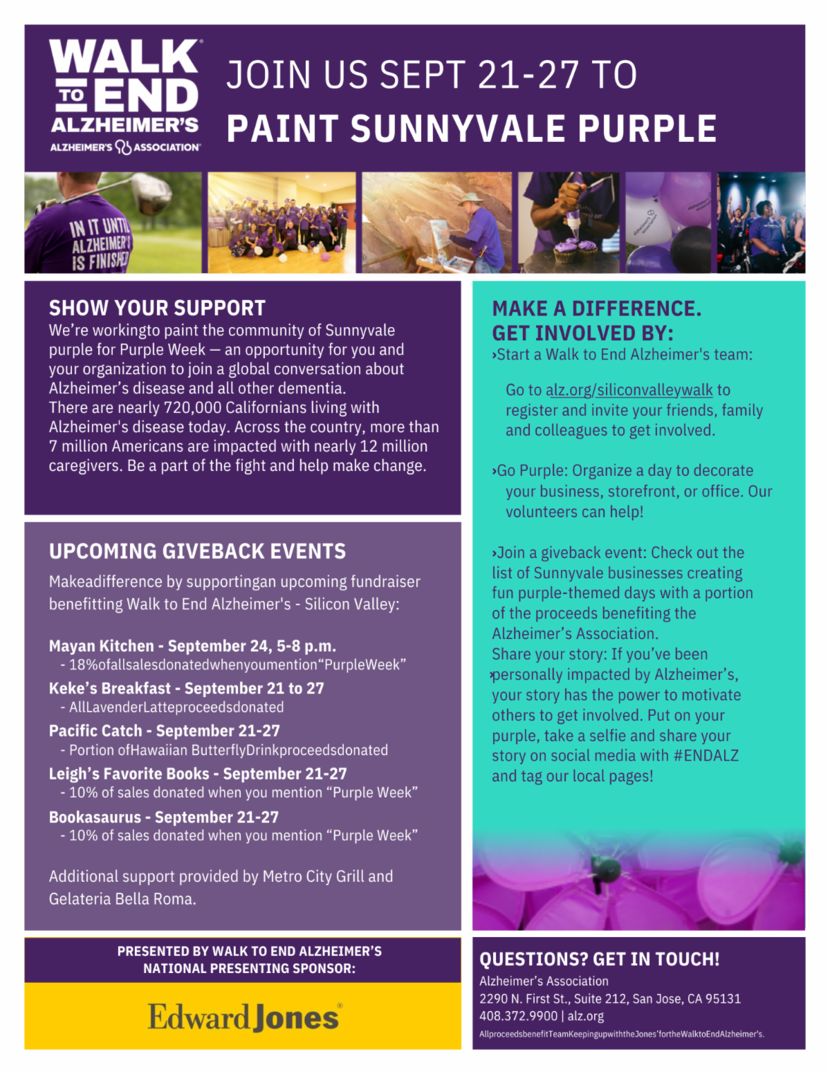 Purple Week - Sunnyvale Cares_Sep 21 to 27_Image