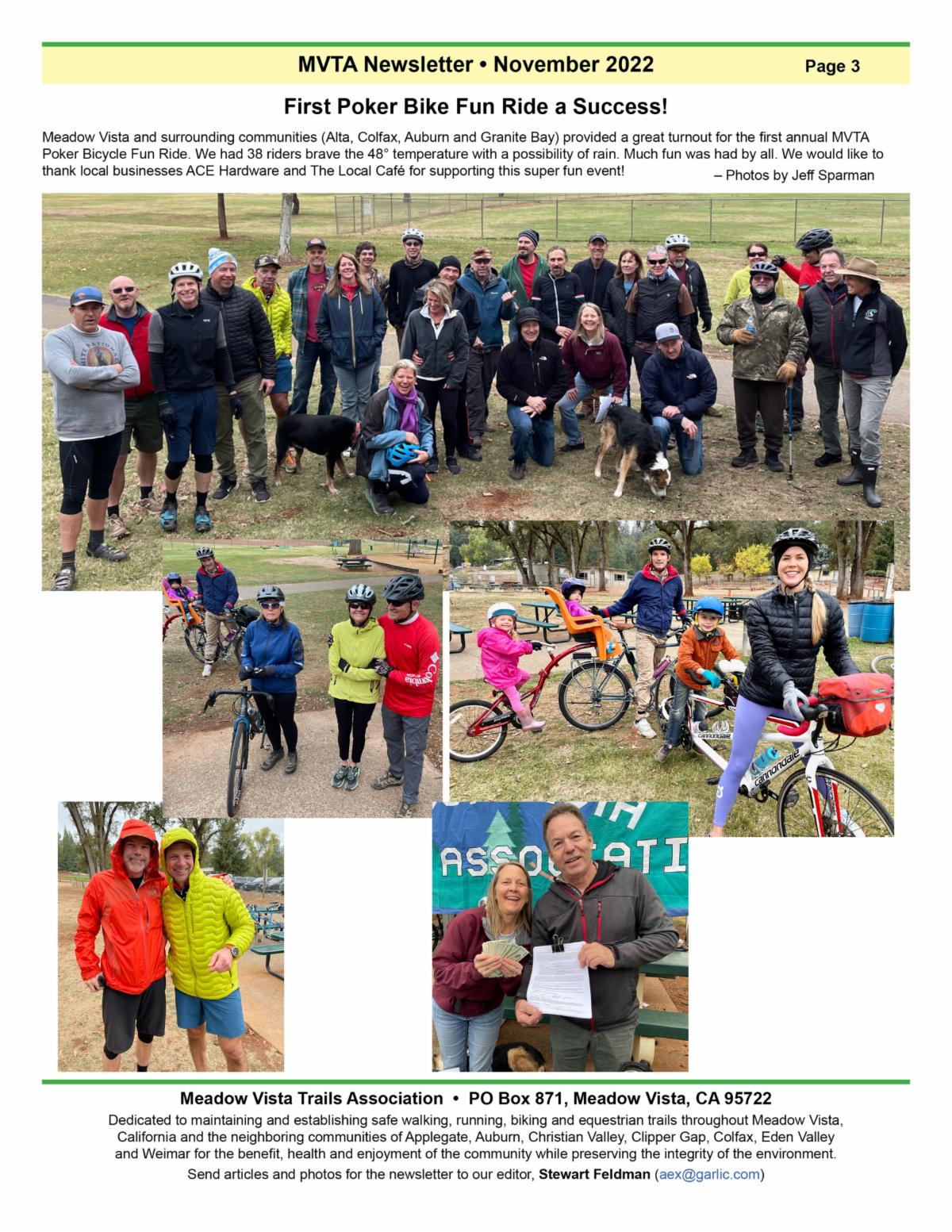 Meadow Vista Trails Association November 2022 Newsletter