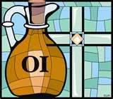 oil for anointing and cross