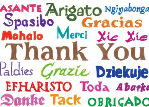 thank you in many languages