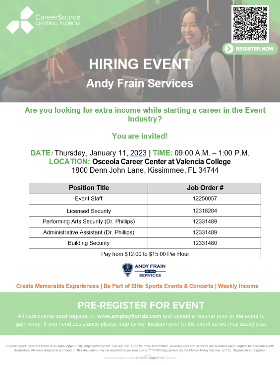 Join Us at the Exciting Hiring Event for the Event Industry!