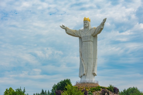 Statue of Christ the King in Swiebodzin_ Poland.IMAGE