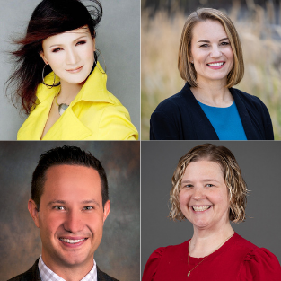 headshots of Lily, Kendra, Keith, and April