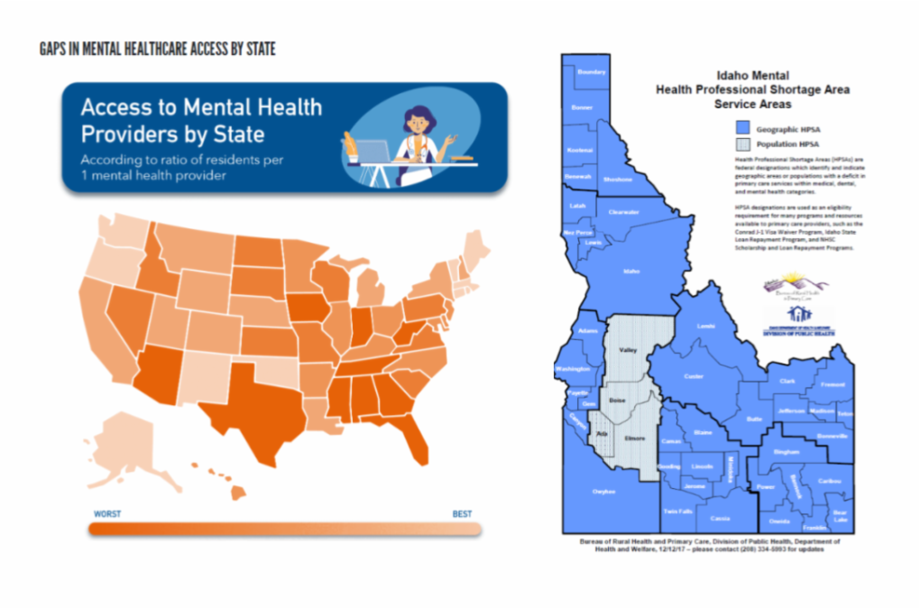 Map of Mental Health Providers by state