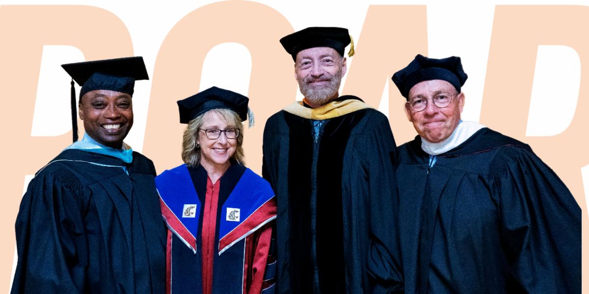 Dean of the college and the Professional Achievement Award recipients