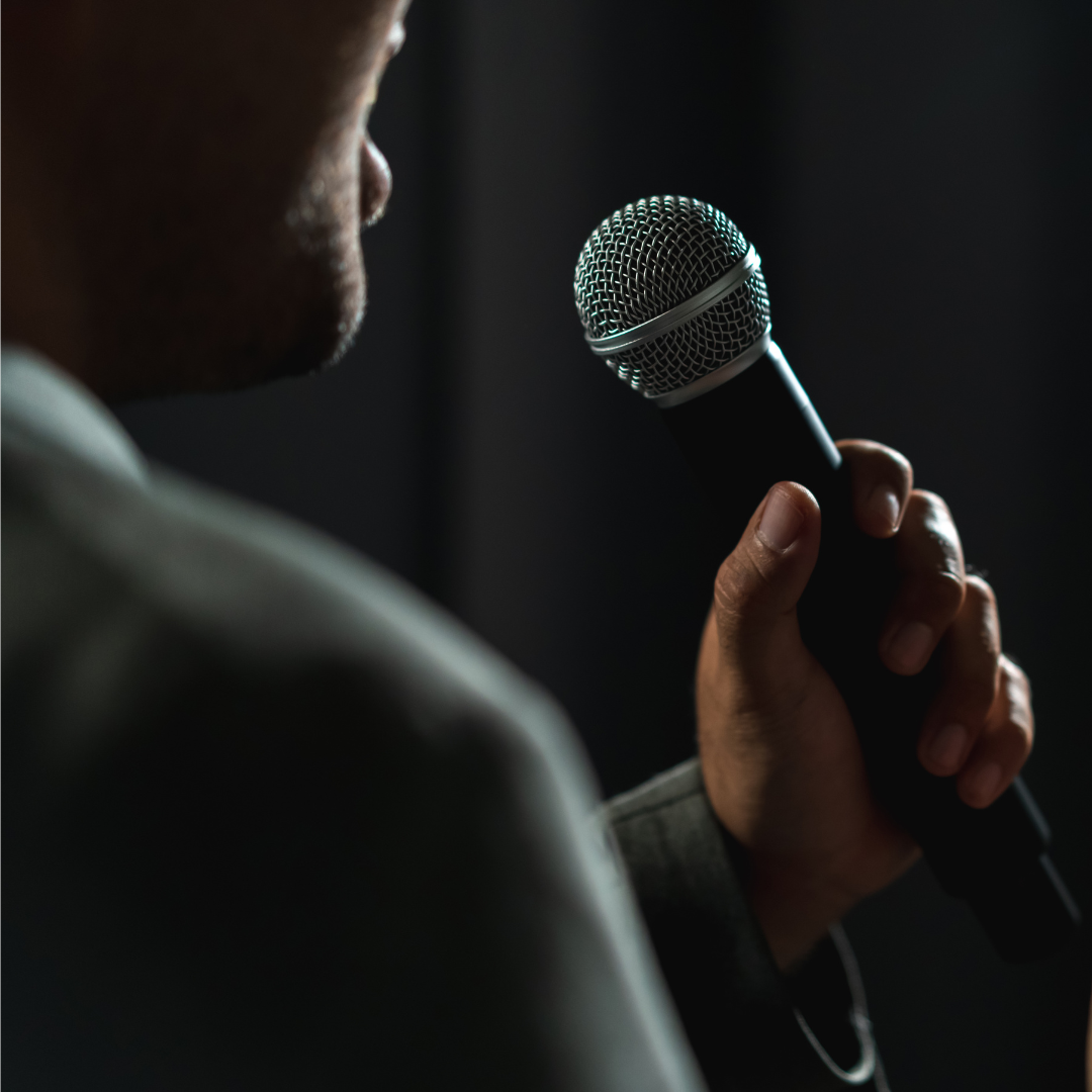 Man giving a speech