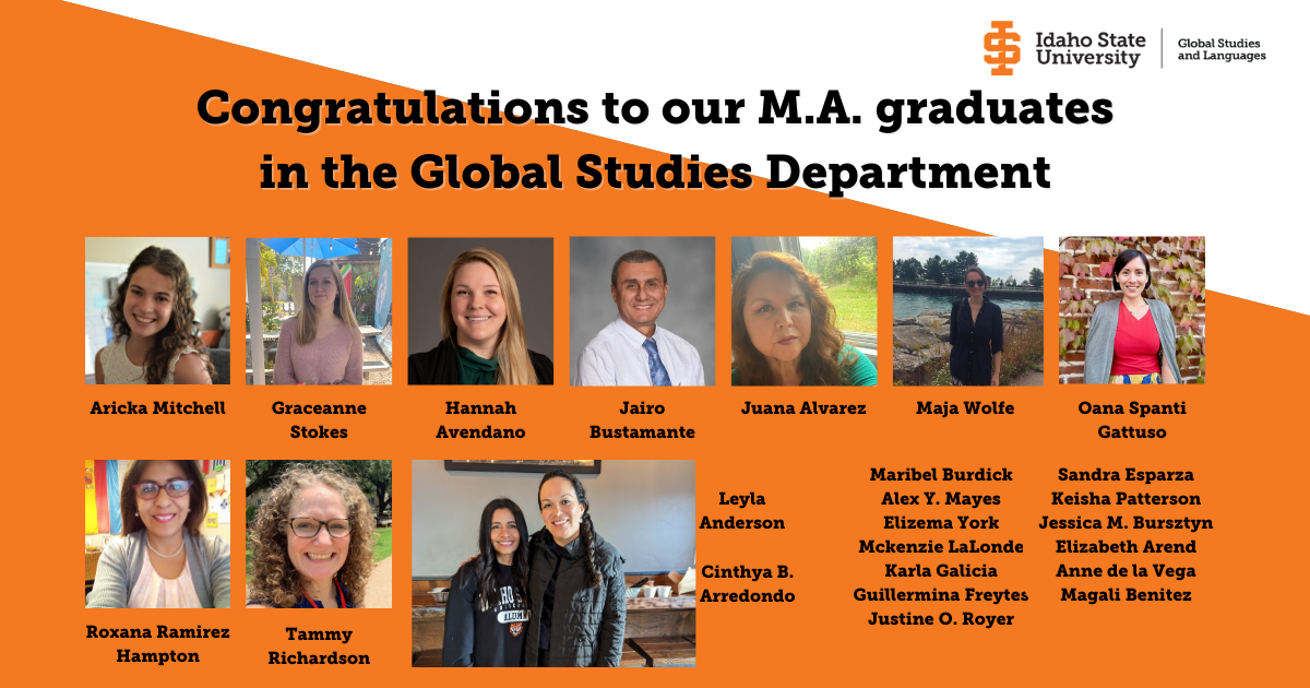 Headshots of the MA in Spanish graduates December 2023