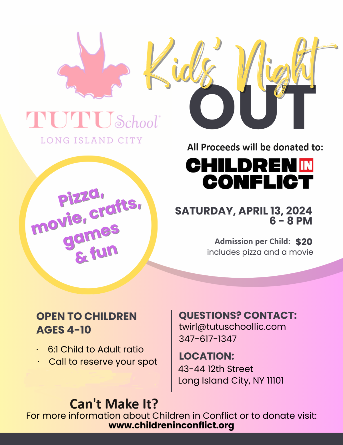 Kid's night out!