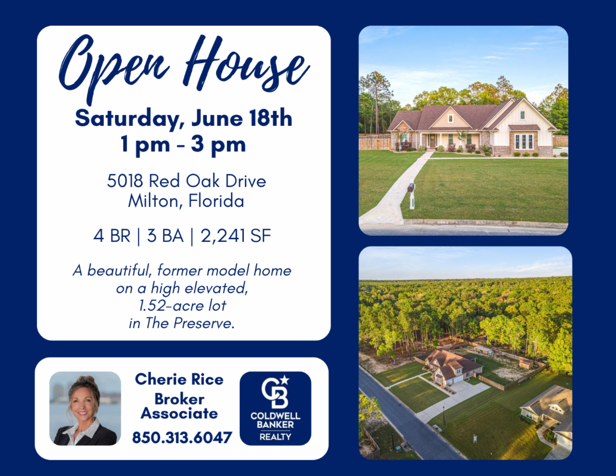 EBlast for Cherie RiceColdwell Banker Realty OPEN HOUSE Saturday