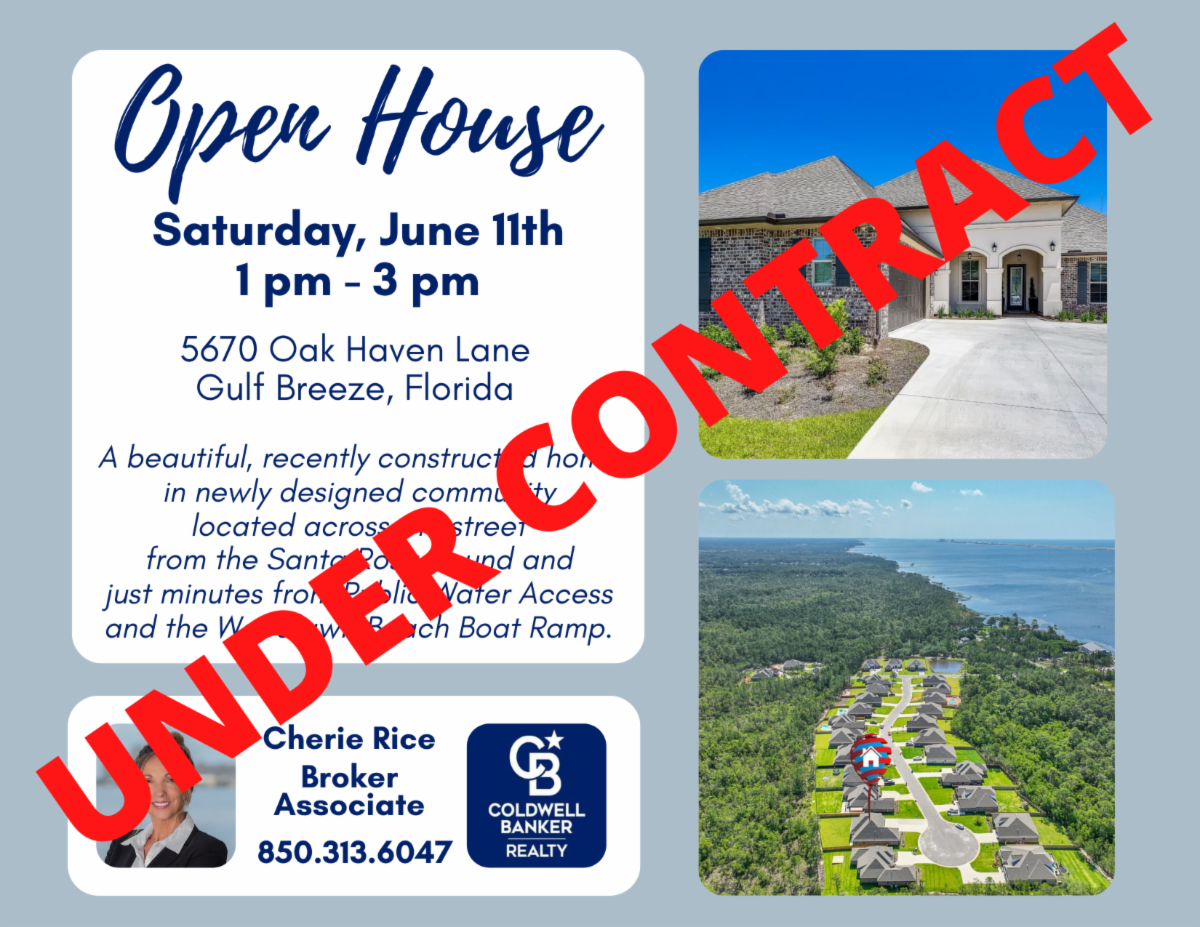 EBlast for Cherie RiceColdwell Banker Realty OPEN HOUSE Saturday