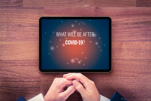 Post-covid-19 era concept. New phase and opportunity for humankind and individual persons after end of covid-19 pandemic. What will be after Covid-19 