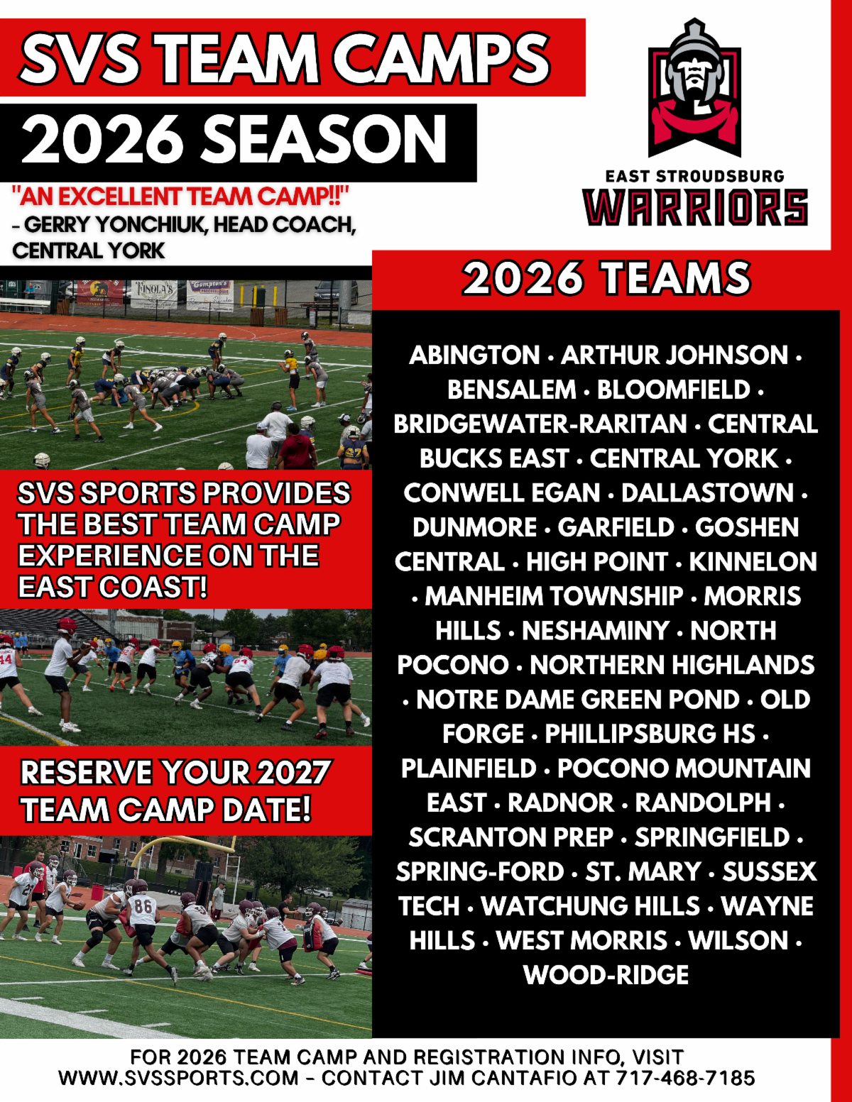 SVS Team Camps 2026 — East Stroudsburg University