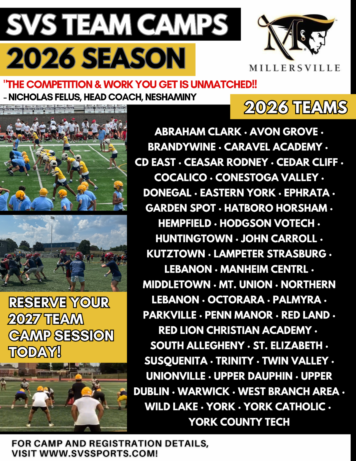 SVS Team Camps 2026 — Millersville University