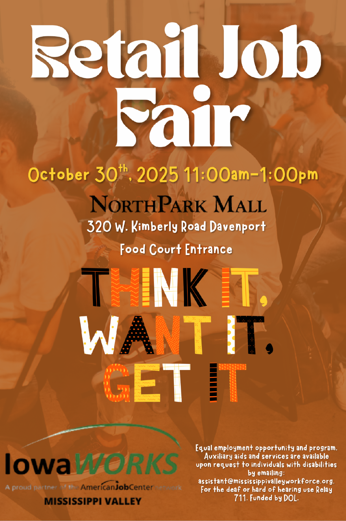 retail job fair flyer