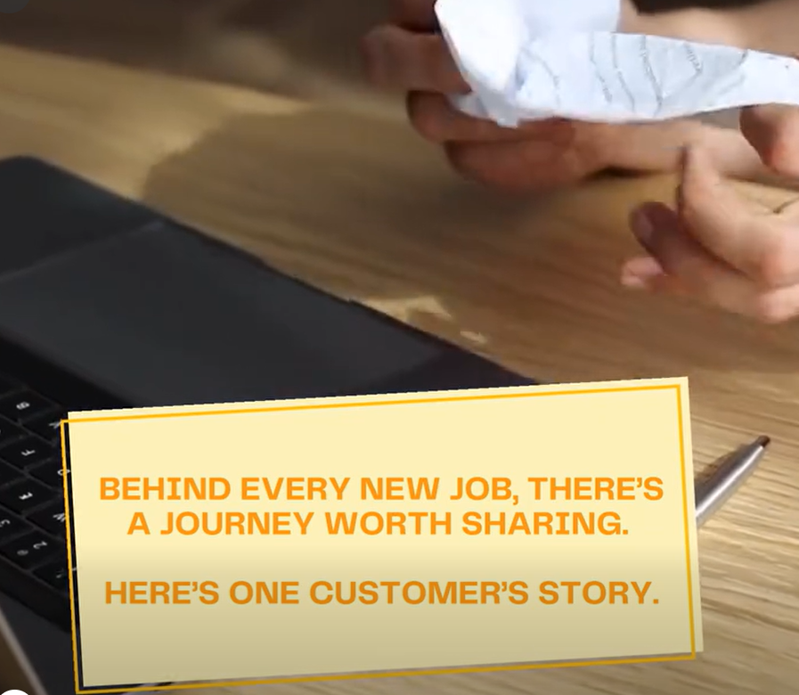 Thumbnail for Success Story Video titled "Behind Every New Job, There's A Journey Worth Sharing"