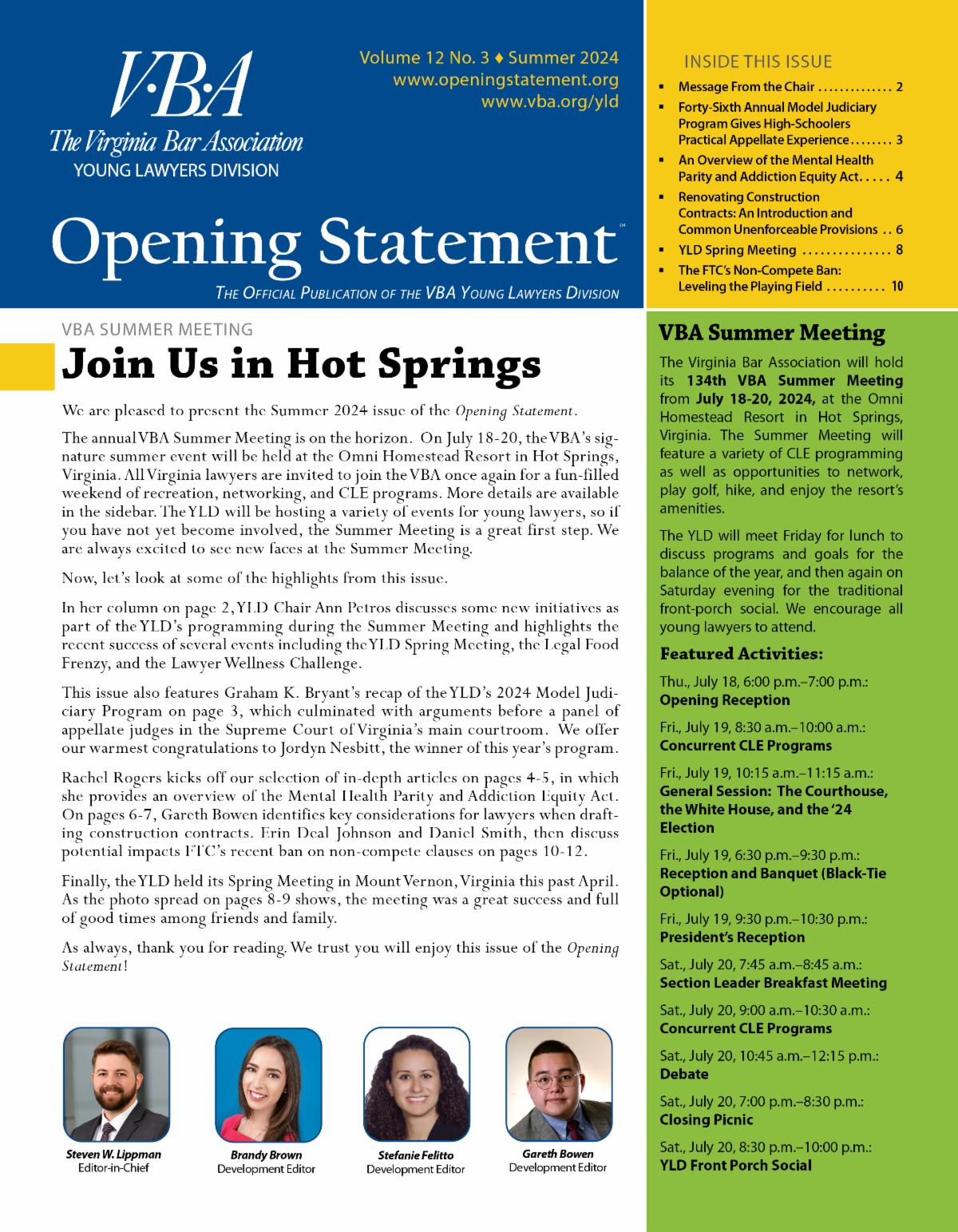 Summer 2024 Opening Statement cover