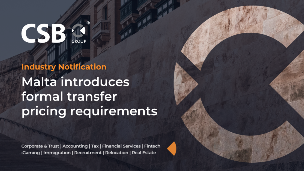 Malta introduces formal transfer pricing requirements